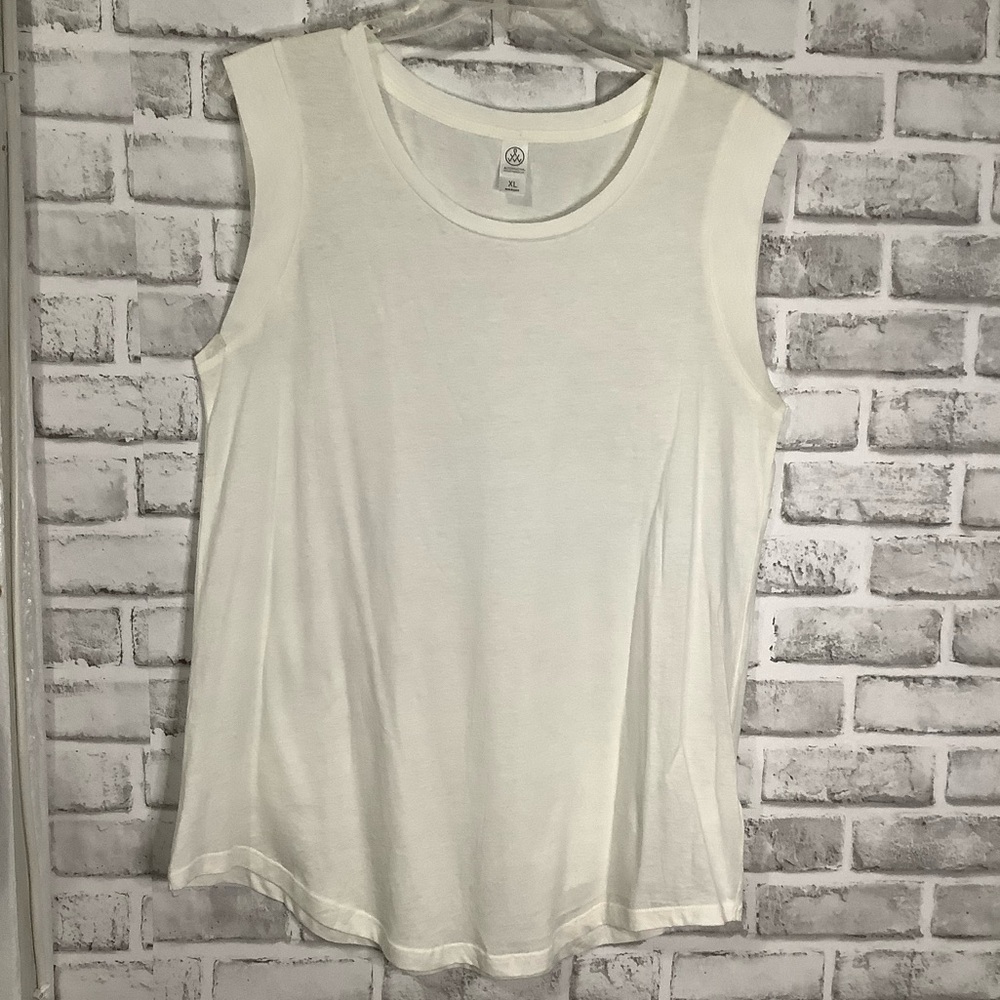 Alternative White Cotton Tank Top XL (0196)